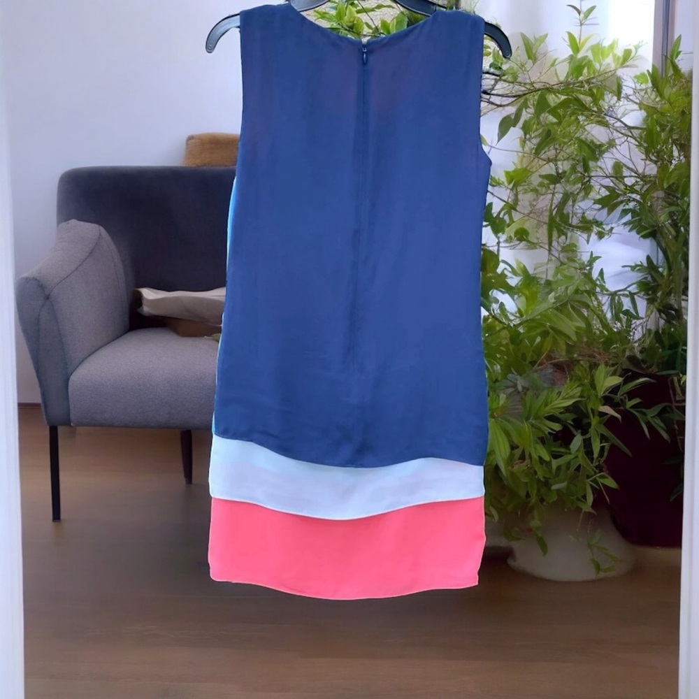 Bcbgmaxazria Color Block Layered Sheath Dress Siz… - image 2